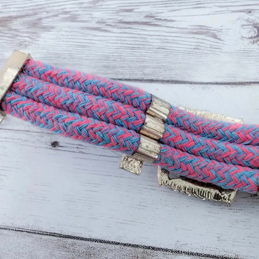 Multi Color Chunky Clasp Bracelet - Fair Condition